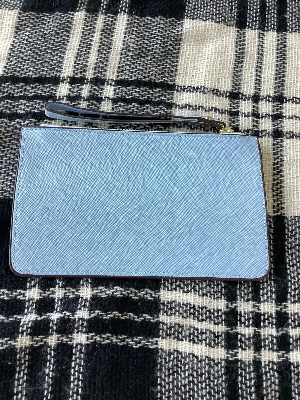 Kate spade light blue large slim wristlet